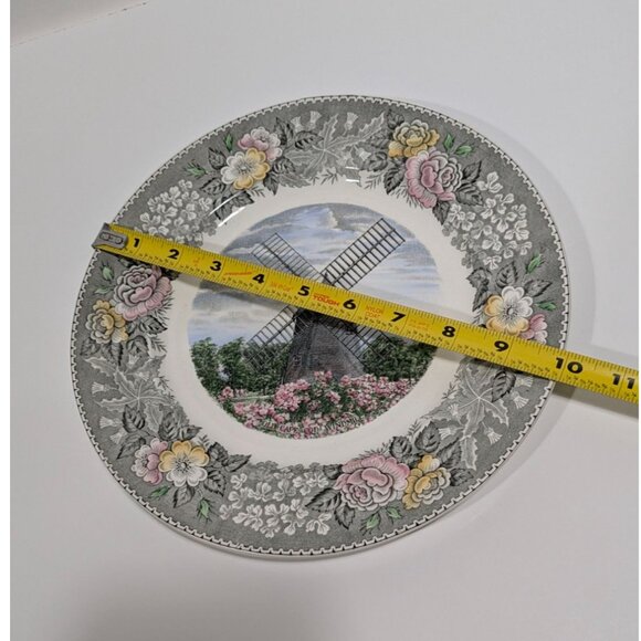 Adams Old English Staffordshire Ware Cape Cod Plate Windmill Decorative Plate - Picture 2 of 13